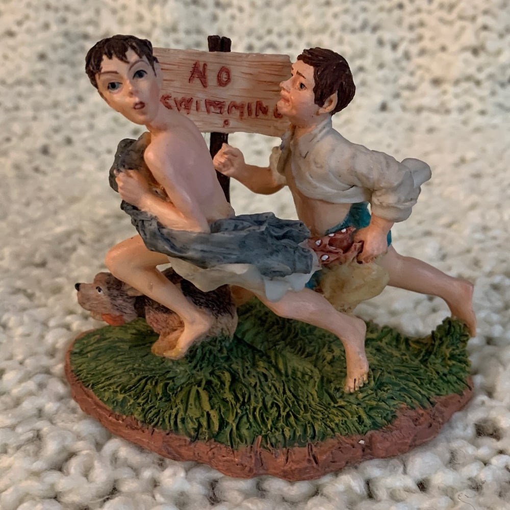 Norman Rockwell No Swimming figurine.